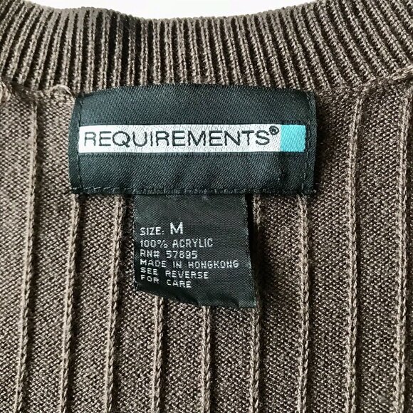 Requirements‎ Brown Sequin Y2K Top Short Sleeve Cardigan Size Medium - Picture 3 of 6